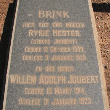 BRINK Rykie Hester nee JOUBERT 1883-1923 :: JOUBERT Willem Adolph 1914-1923