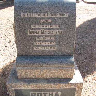 BOTHA Anna Magdalena nee KRUGER 1878-1943