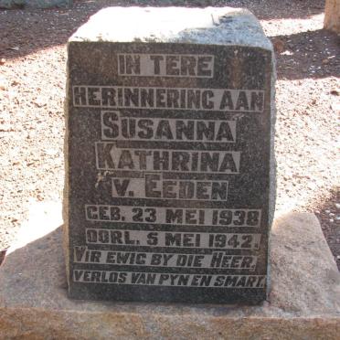 EEDEN Susanna Kathrina, v. 1938-1942