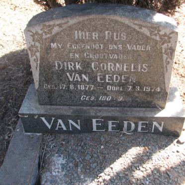 EEDEN Dirk Cornelis, van 1877-1974