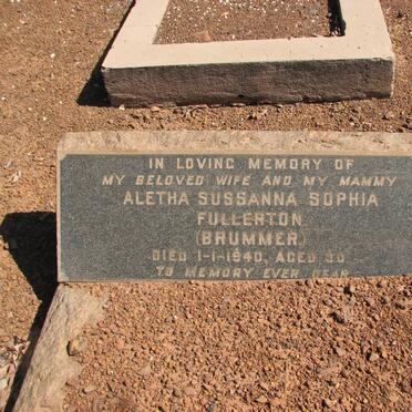 FULLERTON Aletha Sussanna Sophia nee BRUMMER -1940