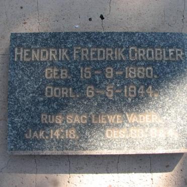 GROBLER Hendrik Fredrik 1880-1944