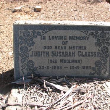 GLAESER Judith Susarah nee MOOLMAN 1908-1956
