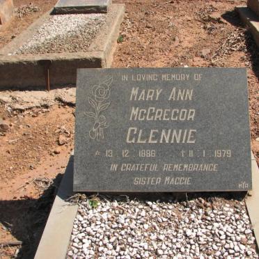 GLENNIE Mary Ann McGregor 1886-1979