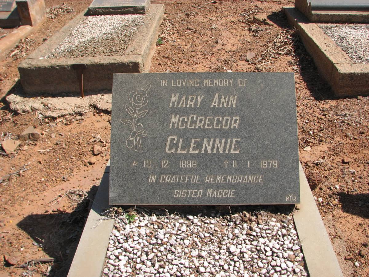 GLENNIE Mary Ann McGregor 1886-1979