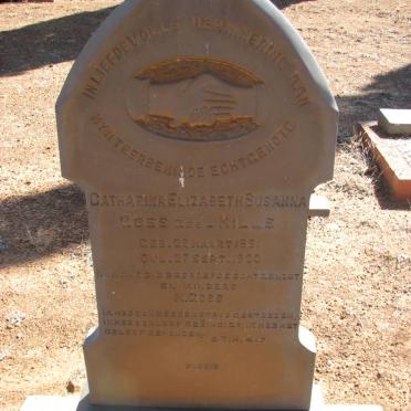 GOSS Catharina Elizabeth Susanna nee MILLE 1891-1950