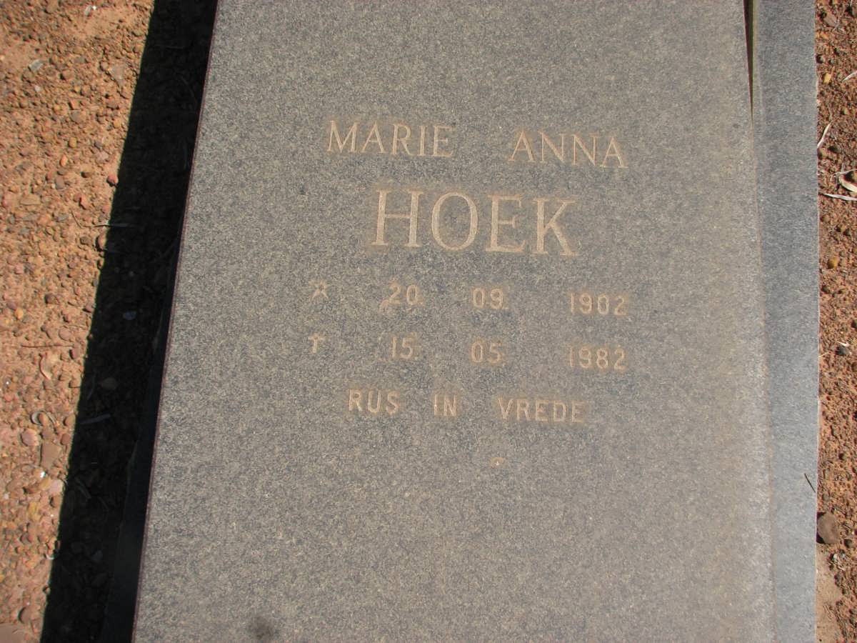 HOEK Marie Anna 1902-1982