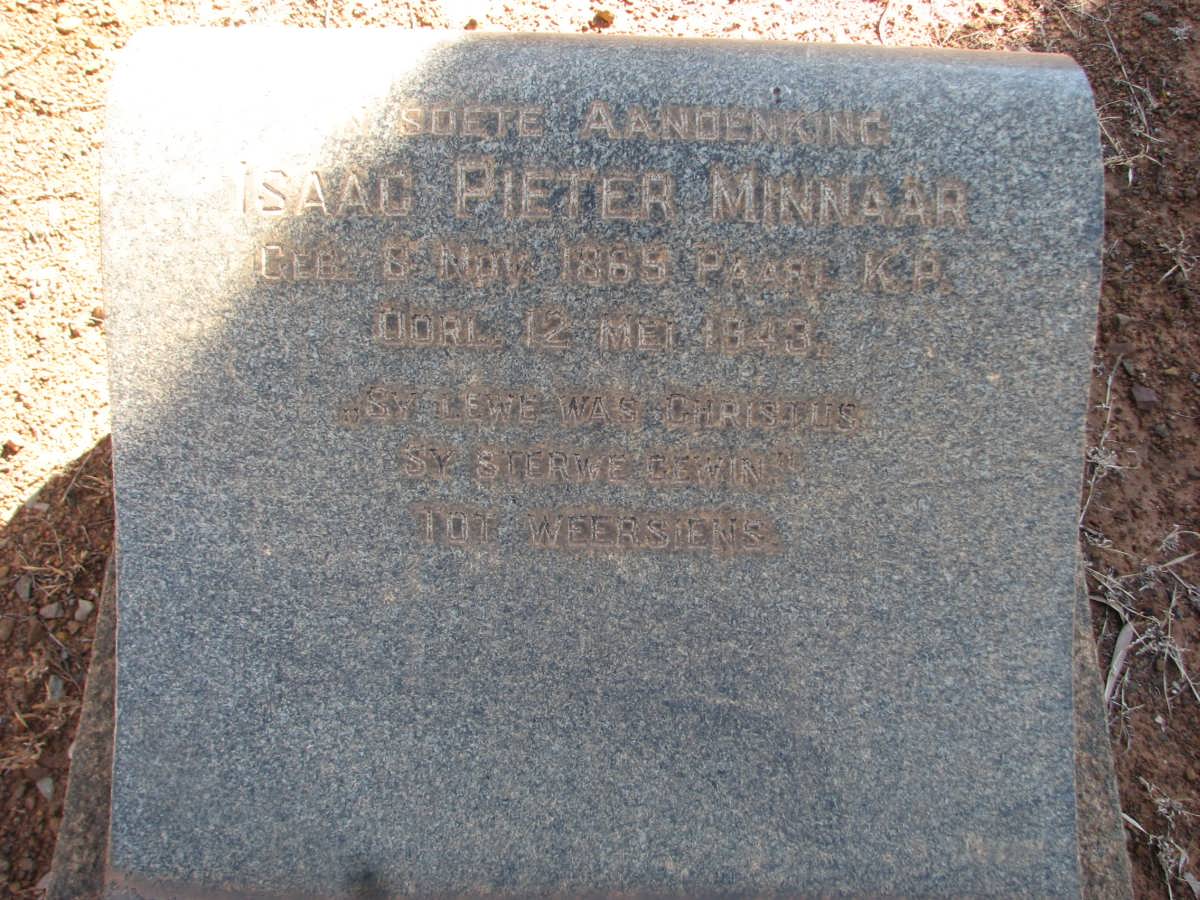 MINNAAR Isaac Pieter 1869-1943