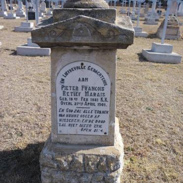 MARAIS Pieter Francois Retief 1881-1901