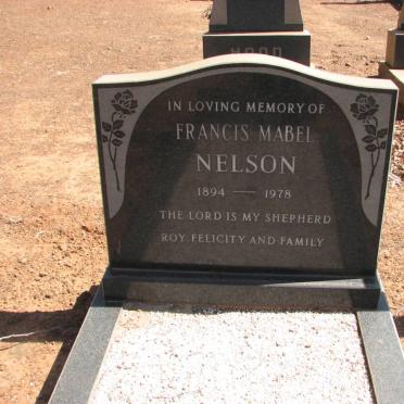 NELSON Francis Mabel 1894-1978