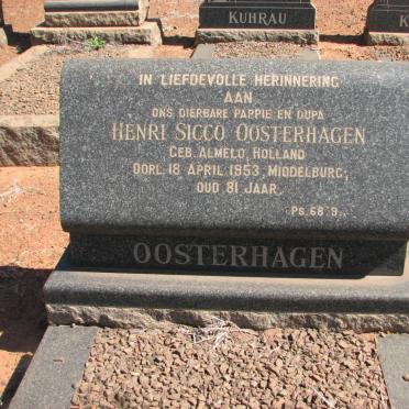 OOSTERHAGEN Henri Sicco -1953