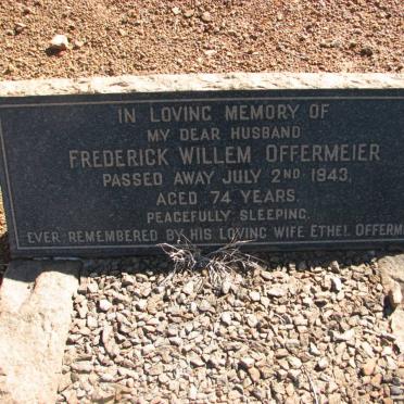 OFFERMEIER Frederick Willem -1943