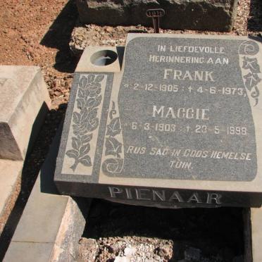 PIENAAR Frank 1905-1973 &amp; Maggie 1903-1998