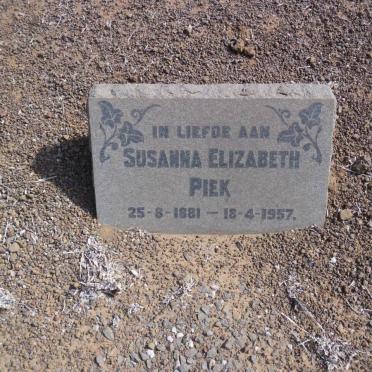 PIEK Susanna Elizabeth 1881-1957
