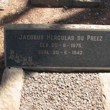 PREEZ Jacobus Herculas, du 1875-1942