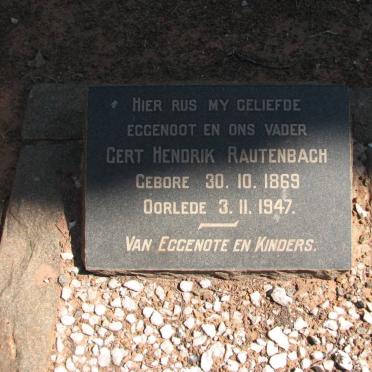 RAUTENBACH Gert Hendrik 1869-1947