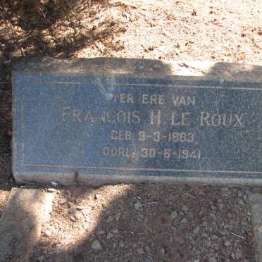ROUX Francois H., le 1883-1941