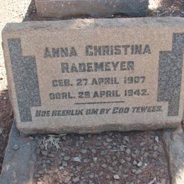 RADEMEYER Anna Christina 1907-1942