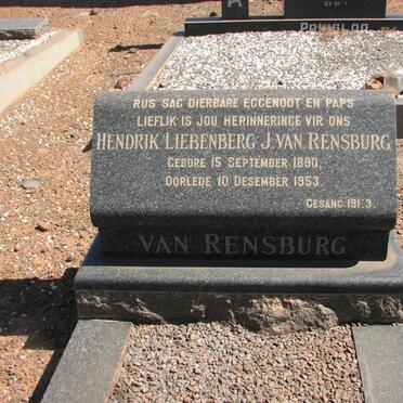 RENSBURG Hendrik Liebenberg, J. van 1890-1953