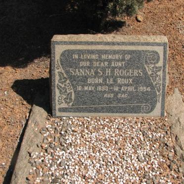 ROGERS S.H. nee LE ROUX 1893-1954