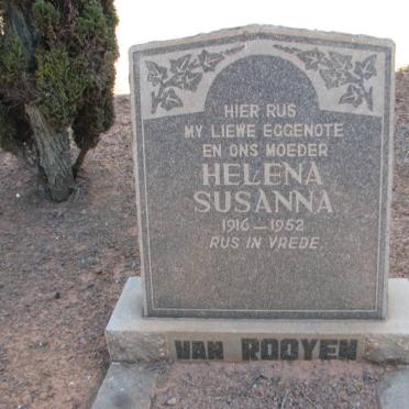 ROOYEN Helena Susanna, van 1916-1952