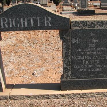 RICHTER Magdalena Magrietha nee SCHUTTE 1881-1968