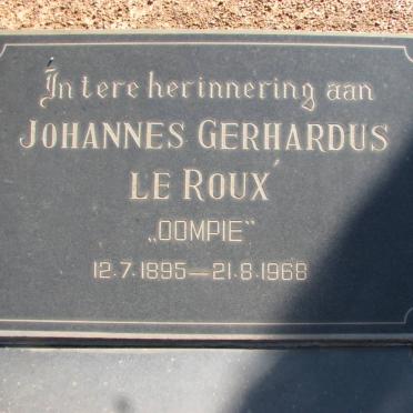 ROUX Johannes Gerhardus, le 1895-1968