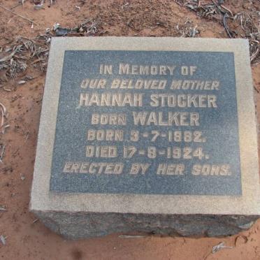 STOCKER Hannah nee WALKER 1882-1924