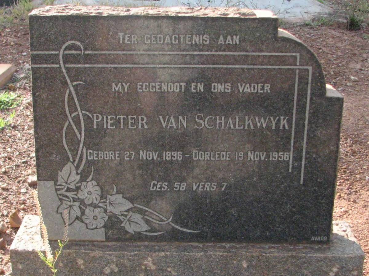 SCHALKWYK Pieter, van 1896-1956