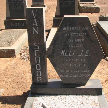 SCHOOR Melt J.E., van 1911-1984