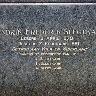 SLEGTKAMP Hendrik Frederik 1873-1951