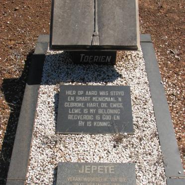 TOERIEN Jacobus Petrus 1859-1920