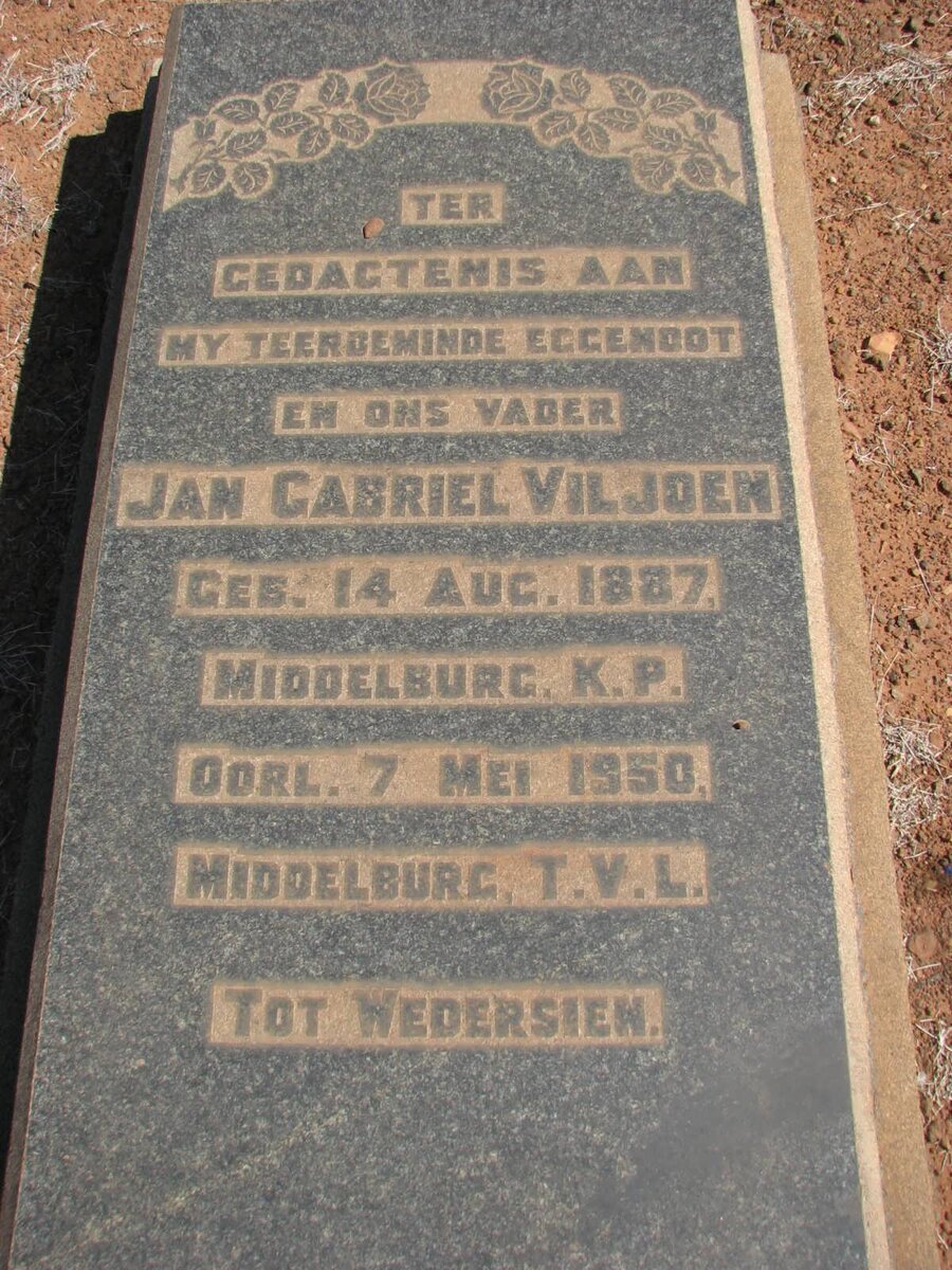 VILJOEN Jan Gabriel 1887-1950