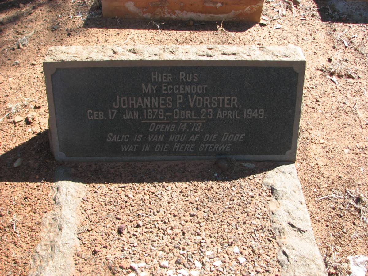 VORSTER Johannes P. 1879-1949