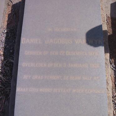 WYK Daniel Jacobus, van 1879-1938