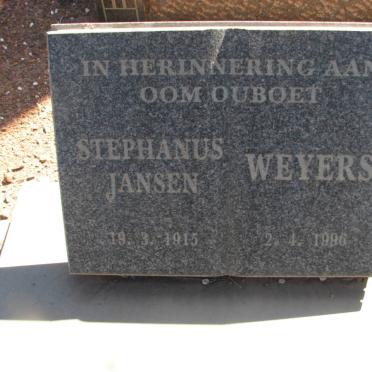 WEYERS Stephanus Jansen 1915-1996