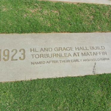 14. H.L. and Grace HALL build Torburnlea at Mataffin named after their early Highveld Farm 1923