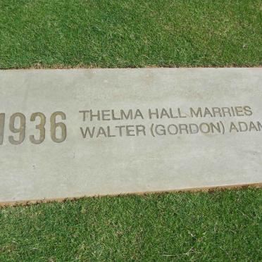 16. Thelma HALL marries Walter (Gordon) ADAM 1936