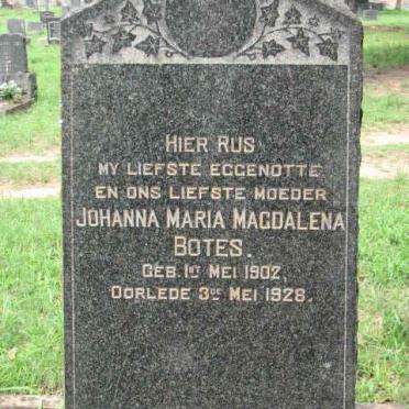 BOTES Johanna Maria Magdalena 1902-1928