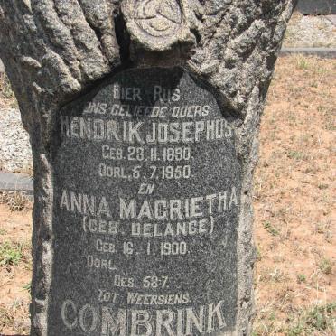 COMBRINK Hendrik Josephus 1890-1950 &amp; Anna Magrietha DELANGE 1900-