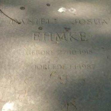 EHMKE Daniel Josua 1918-1987