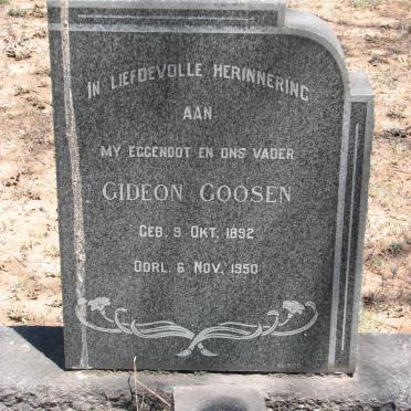 GOOSEN  Gideon 1892-1950
