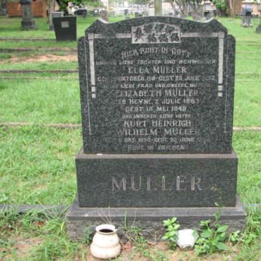 MÜLLER Kurt Heinrich Wilhelm 1880-? &amp; Elizabeth HEYNE 1881-1948 :: MÜLLER Ella 1911-19?2