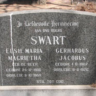 SWART Gerhardus Jacobus 1907-1976 &amp; Elsie Maria DE BEER 1908-1955