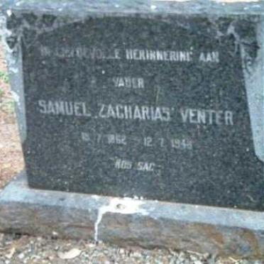 VENTER Samuel Zacharias 1862-1946