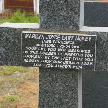 McKEY Terence 1948-2008 :: McKEY Marilyn Joyce Dart nee FERREIRA 1950-2010 :: McKEY Terence 1995-2009