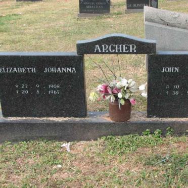ARCHER John Dennson 1907-1982 &amp; Elizabeth Johanna 1908-1967