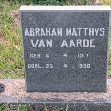AARDE Abraham Matthys, van 1917-1990