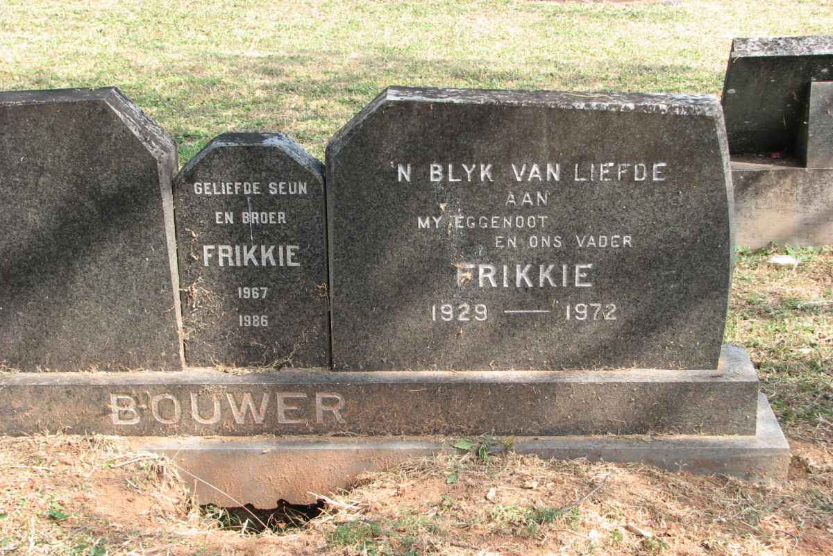 BOUWER Frikkie 1929-1972 :: BOUWER Frikkie 1967-1986