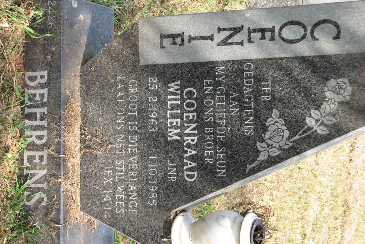 BEHRENS Coenraad Willem 1963-1985